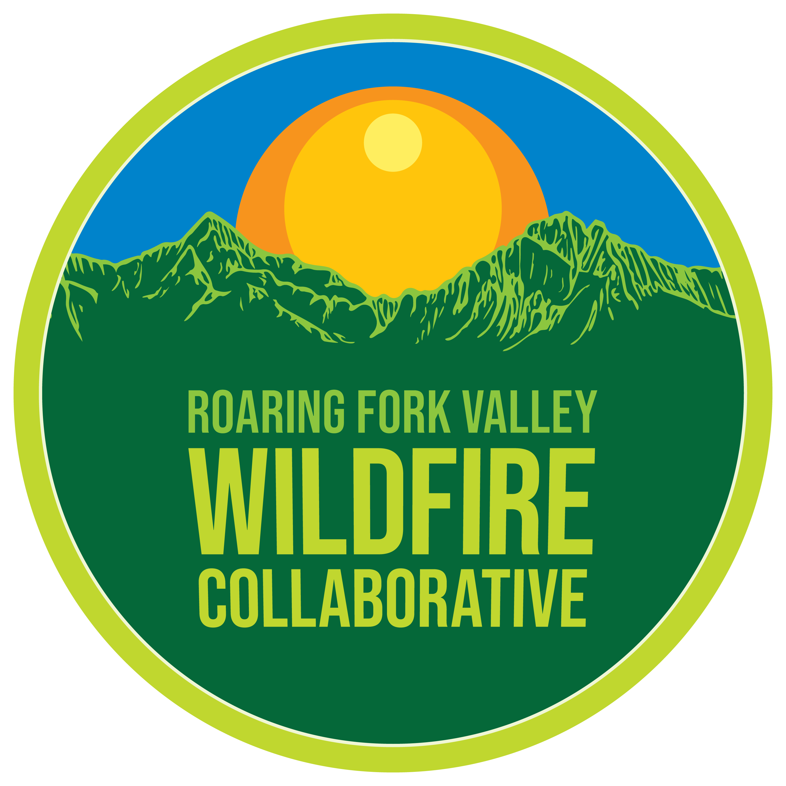 image is a logo for the Roaring Fork Valley Wildfire Collaborative