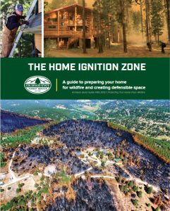 Image of the cover of the Colorado State Forest Service Home Ignition Zone: A Guide to Preparing Your Home for Wildfire and Creating Defensible Space.
