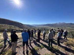 Image of a tour in the Lake Christine burn area in October 2024